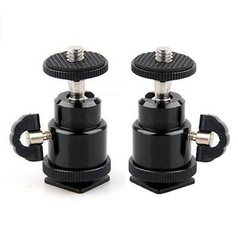 Walway Hot Shoe Mount Adapter, Walway 360 Degree 1/4" Screw Swivel Mini Ball Head Cradle Adapter for DSLR Camera/Camcorder/Microphone/Video Monitor/LED Video Light - Image 3